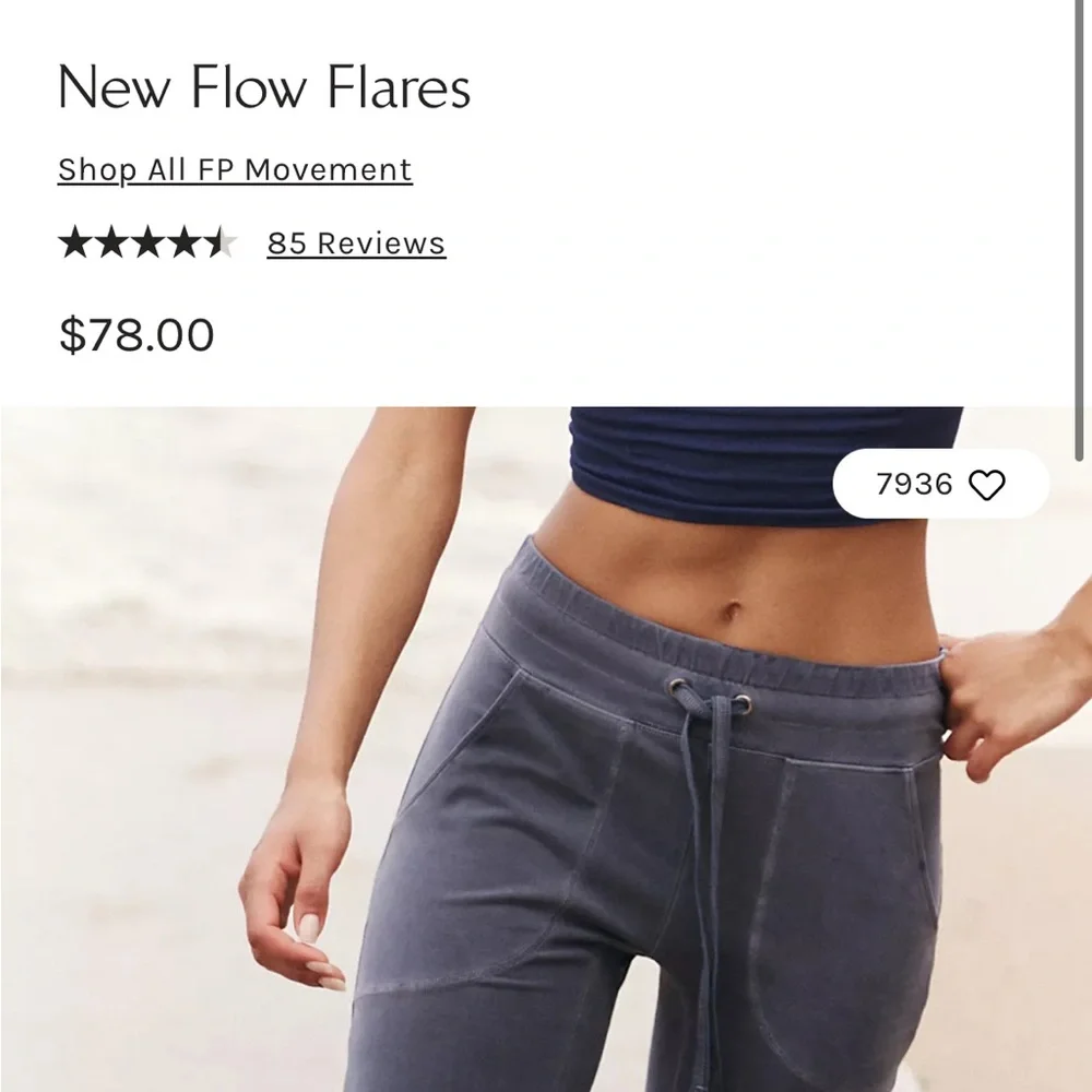 Free People Flow Flares
Brown with yellow stitching
Never worn, but no tags - Picture 3 of 3